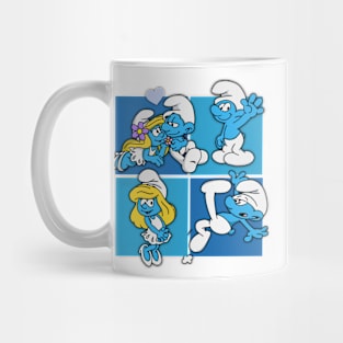 Blue People Cartoon Mug